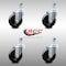 Service Caster 4 Inch SS Hard Rubber Wheel Swivel 3/8 Inch Threaded Stem Caster Set SCC SCC-SSTS20S414-HRS-381615-4 - alternate 2